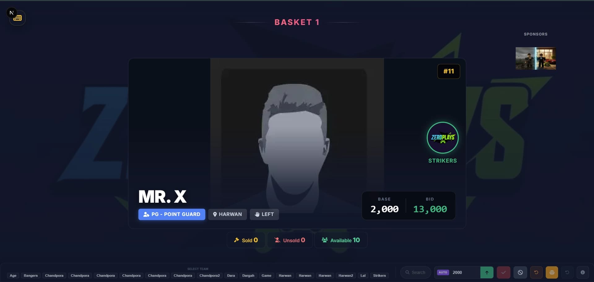 Live auction dashboard showing real-time bidding on MyAuctionVerse